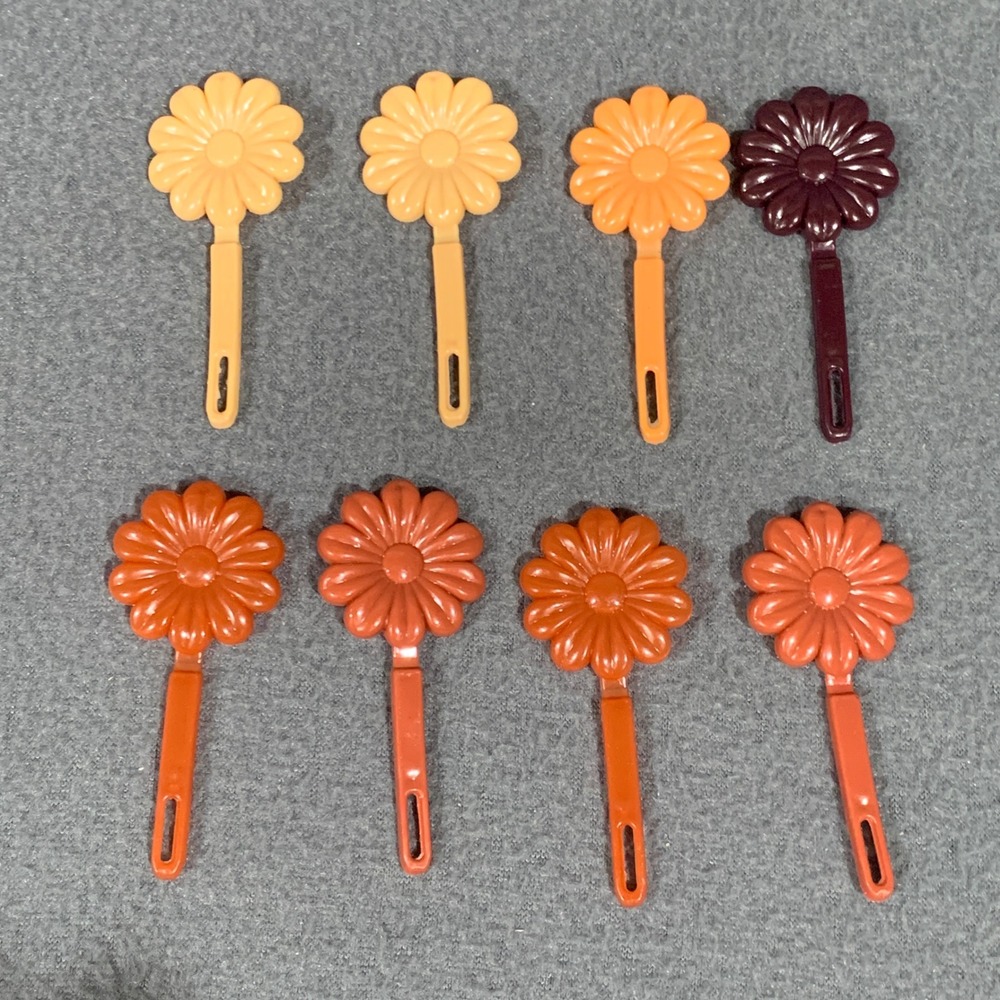 Y2K Flower Hair Clips Accessories Kids Girls Hair Barrettes Autumn Fall Brown